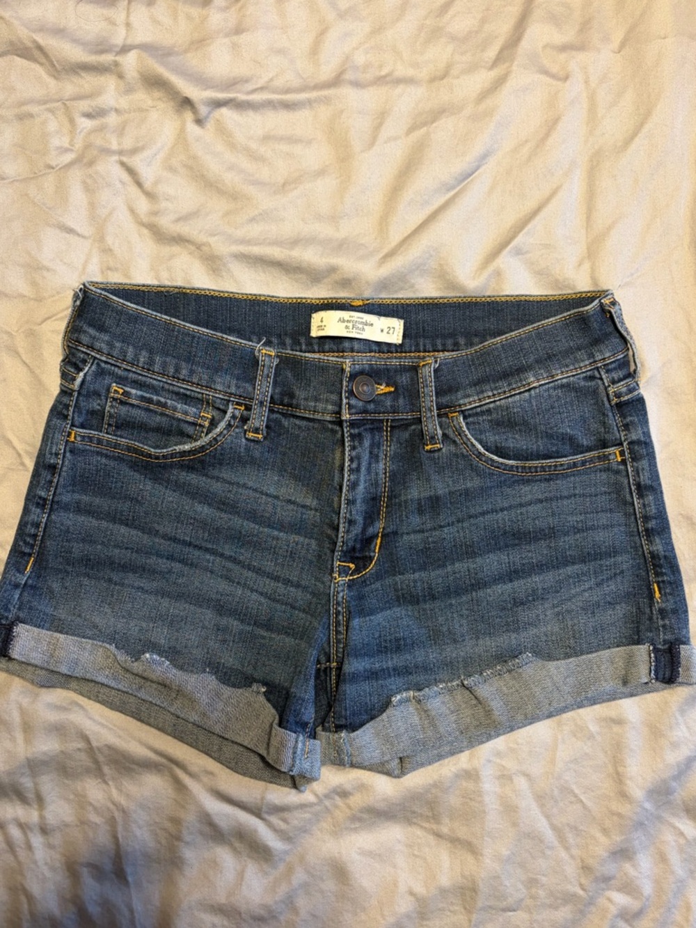 Abercrombie & Fitch Dark Blue Denim Shorts